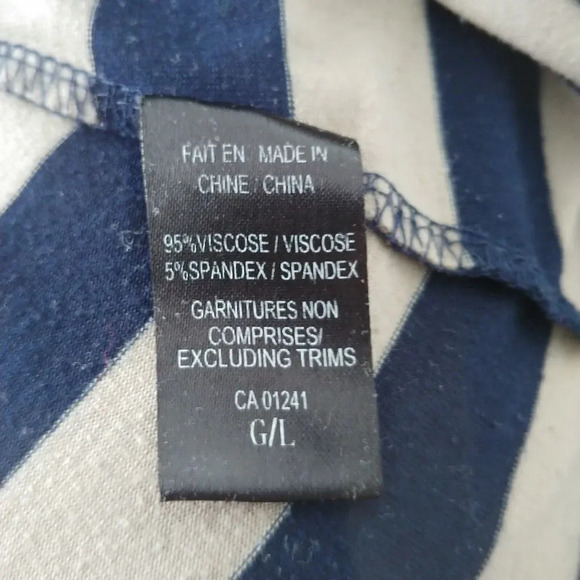 Twik Midi Sleeveless Dress, Stripes, Navy/Tan, L - Picture 6 of 6